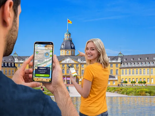 Caça ao tesouro digital auto-guiada em Karlsruhe