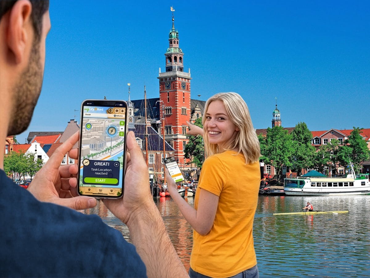 Caccia al tesoro digitale autoguidata a Leer