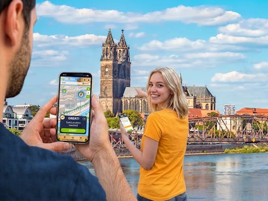 Self-guided digital scavenger hunt in Magdeburg