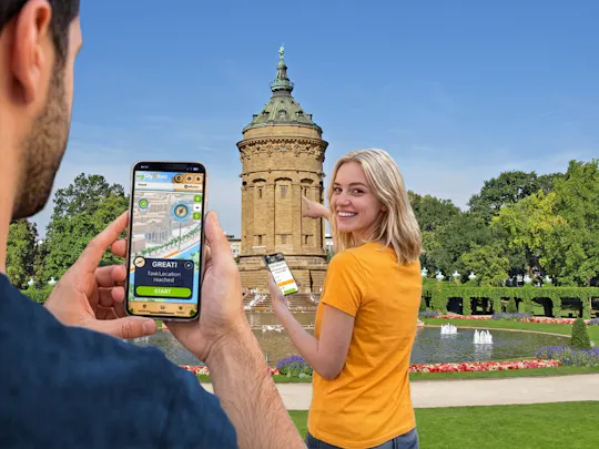 Caça ao tesouro digital auto-guiada em Mannheim
