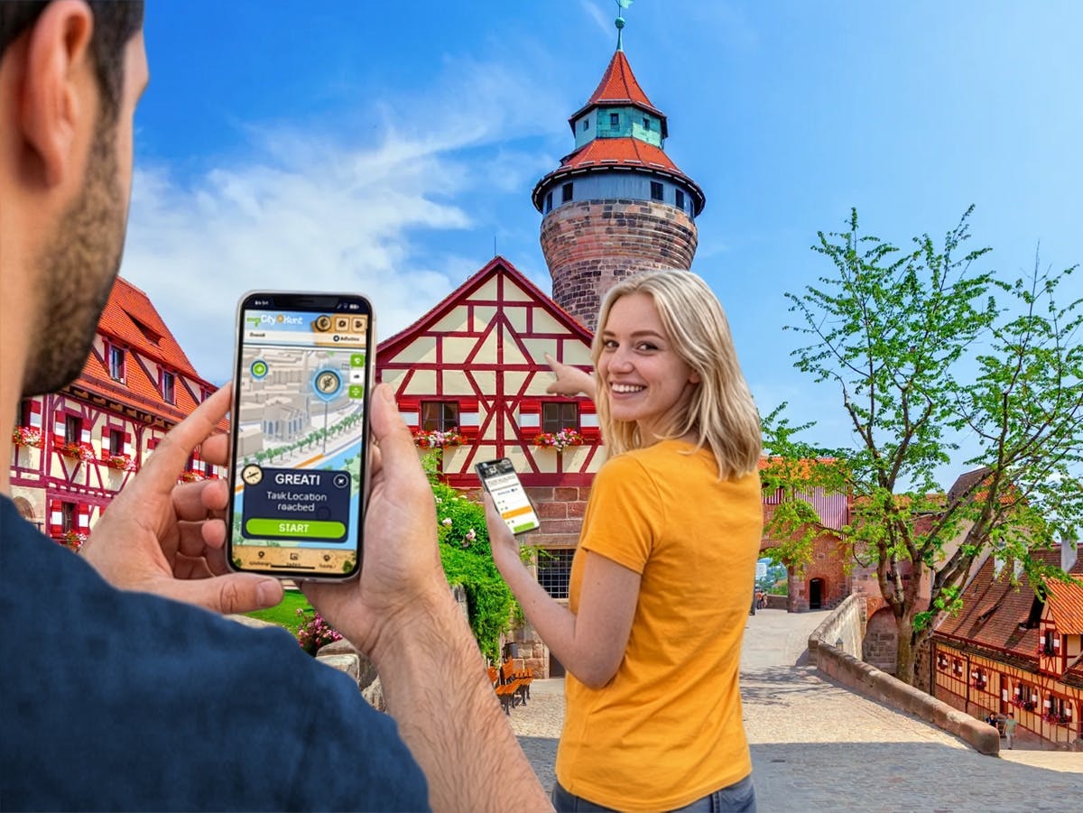 Caccia al tesoro digitale autoguidata a Norimberga