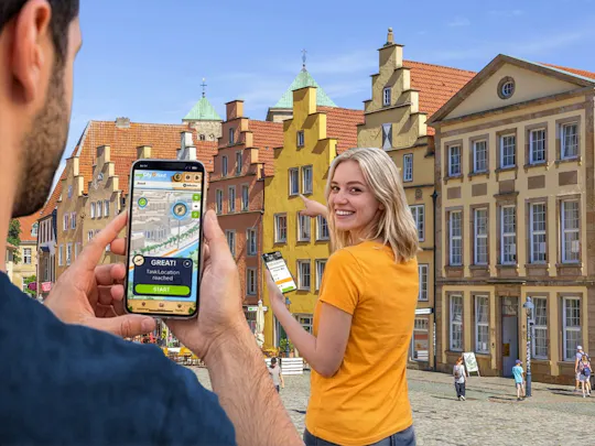 Caça ao tesouro digital auto-guiada em Osnabrück