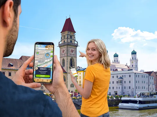 Caça ao tesouro digital auto-guiada em Passau