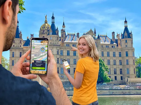 Caça ao tesouro digital auto-guiada em Schwerin