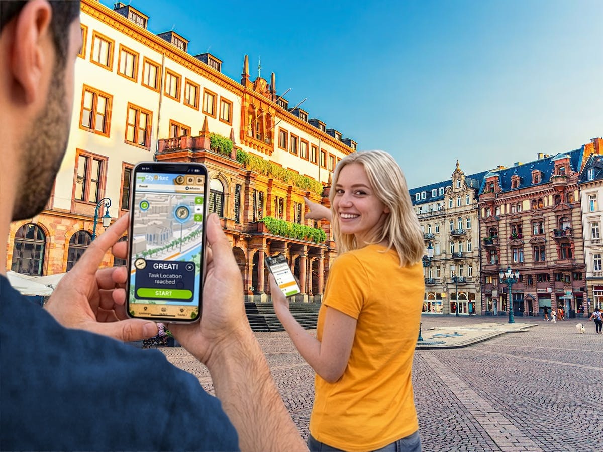 Caccia al tesoro digitale autoguidata a Wiesbaden