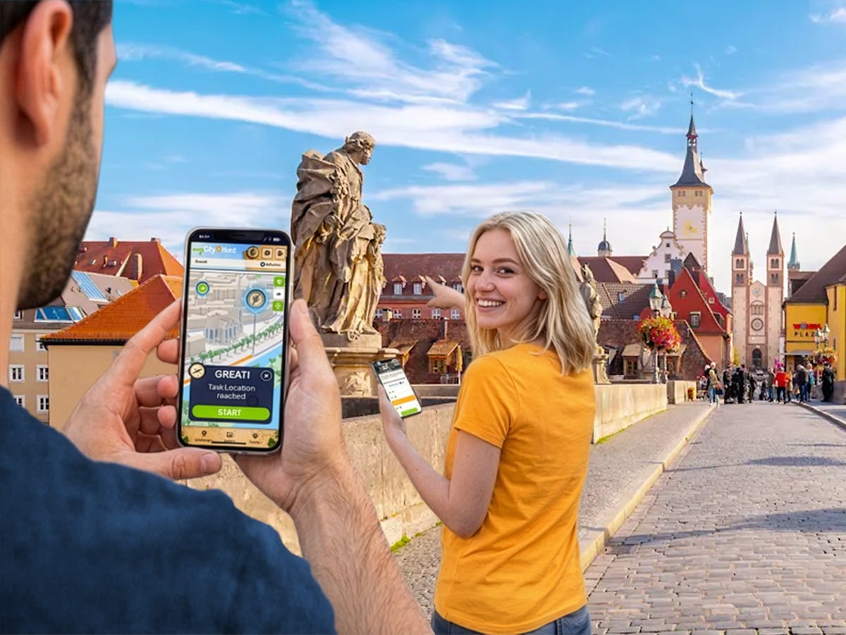 Samodzielne cyfrowe poszukiwanie skarbów w Würzburgu