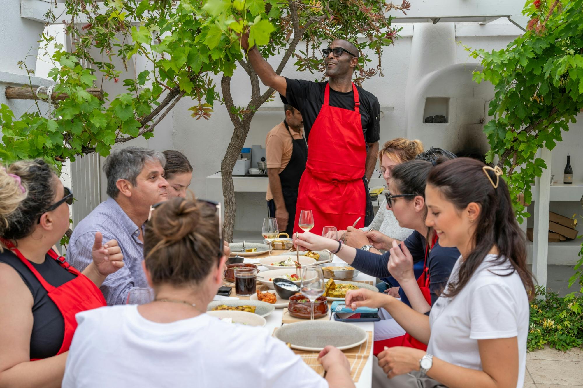 Small-group Greek cooking class in Santorini