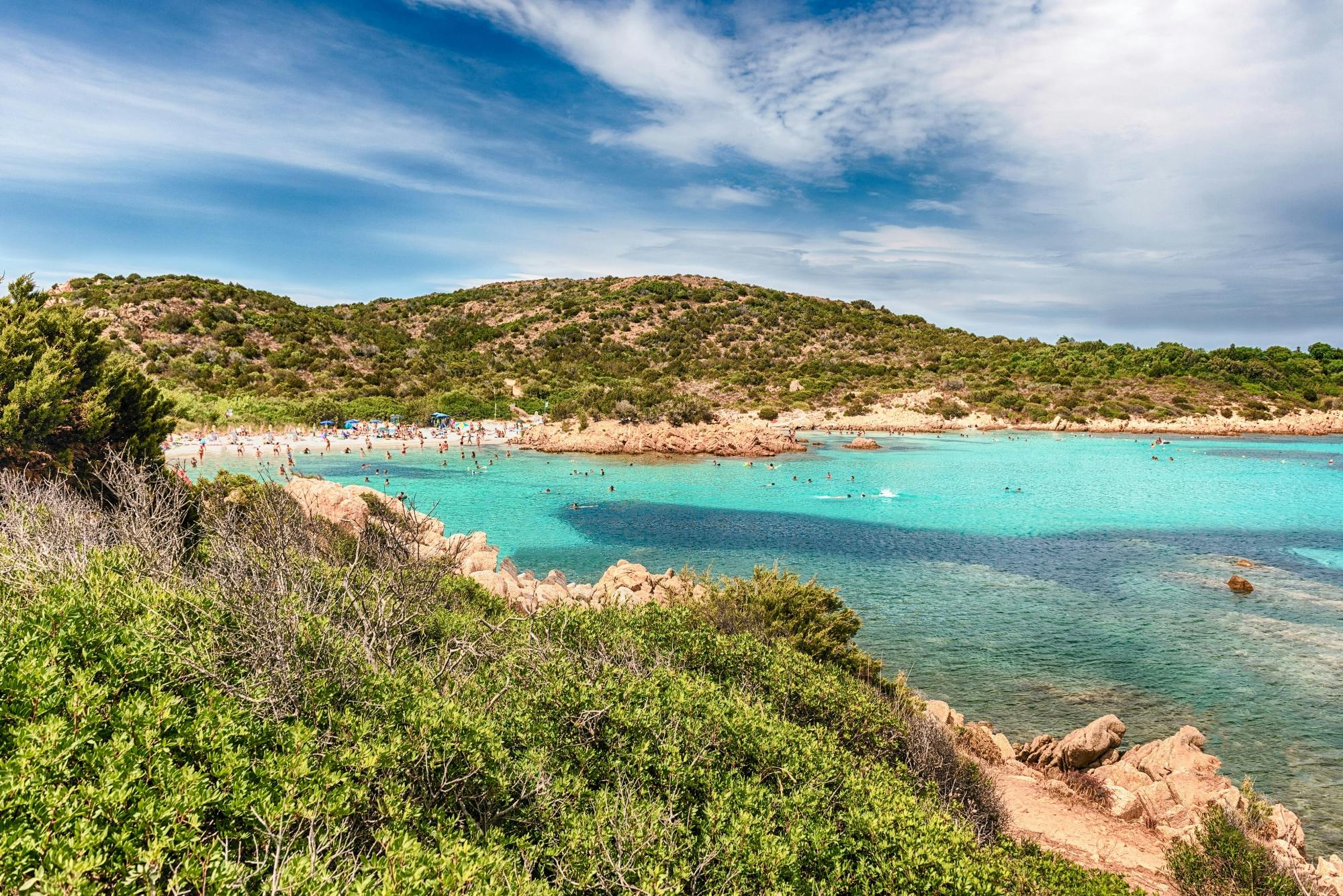 Costa Smeralda catamaran cruise with swim stops and lunch