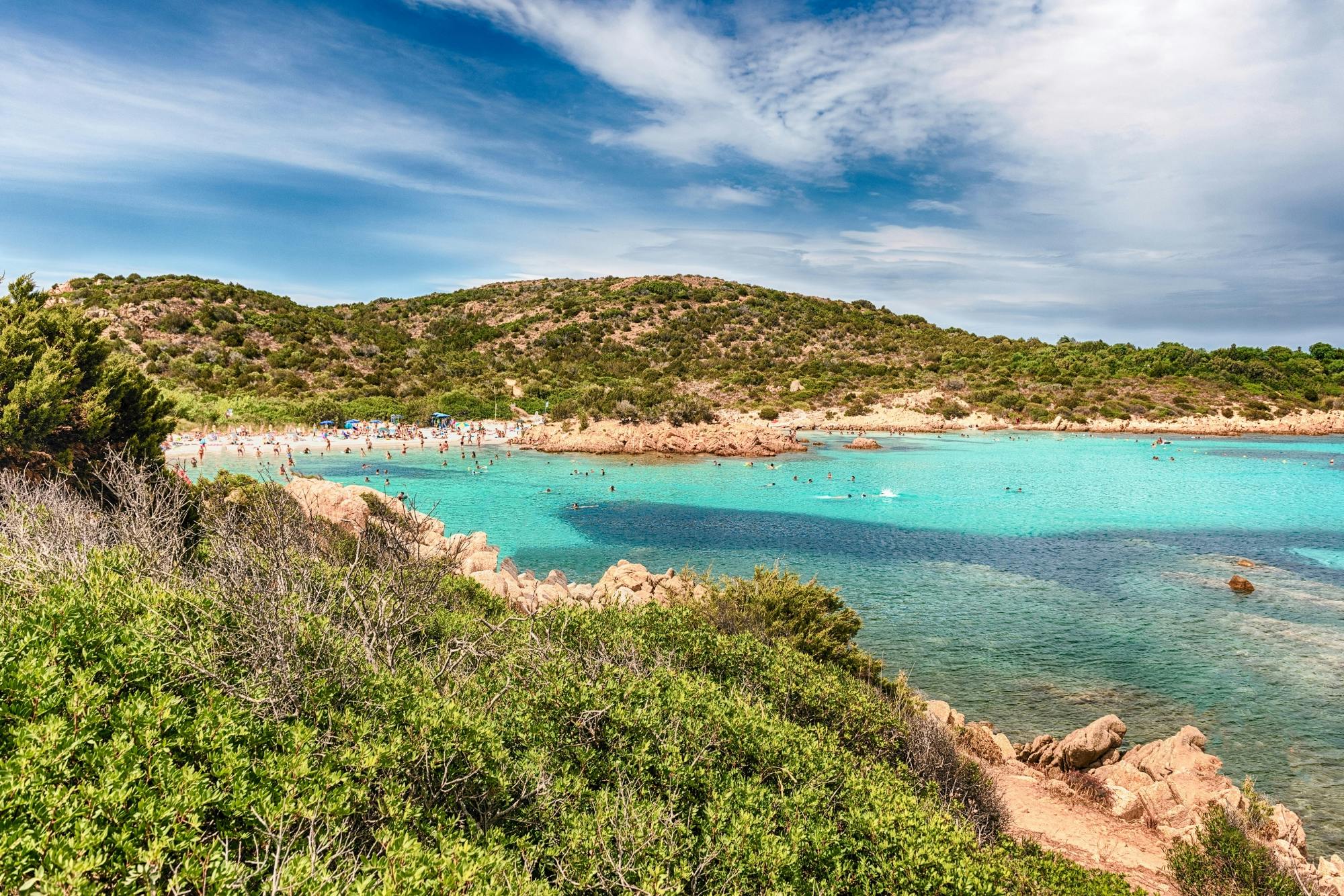 Costa Smeralda catamaran cruise with swim stops and lunch