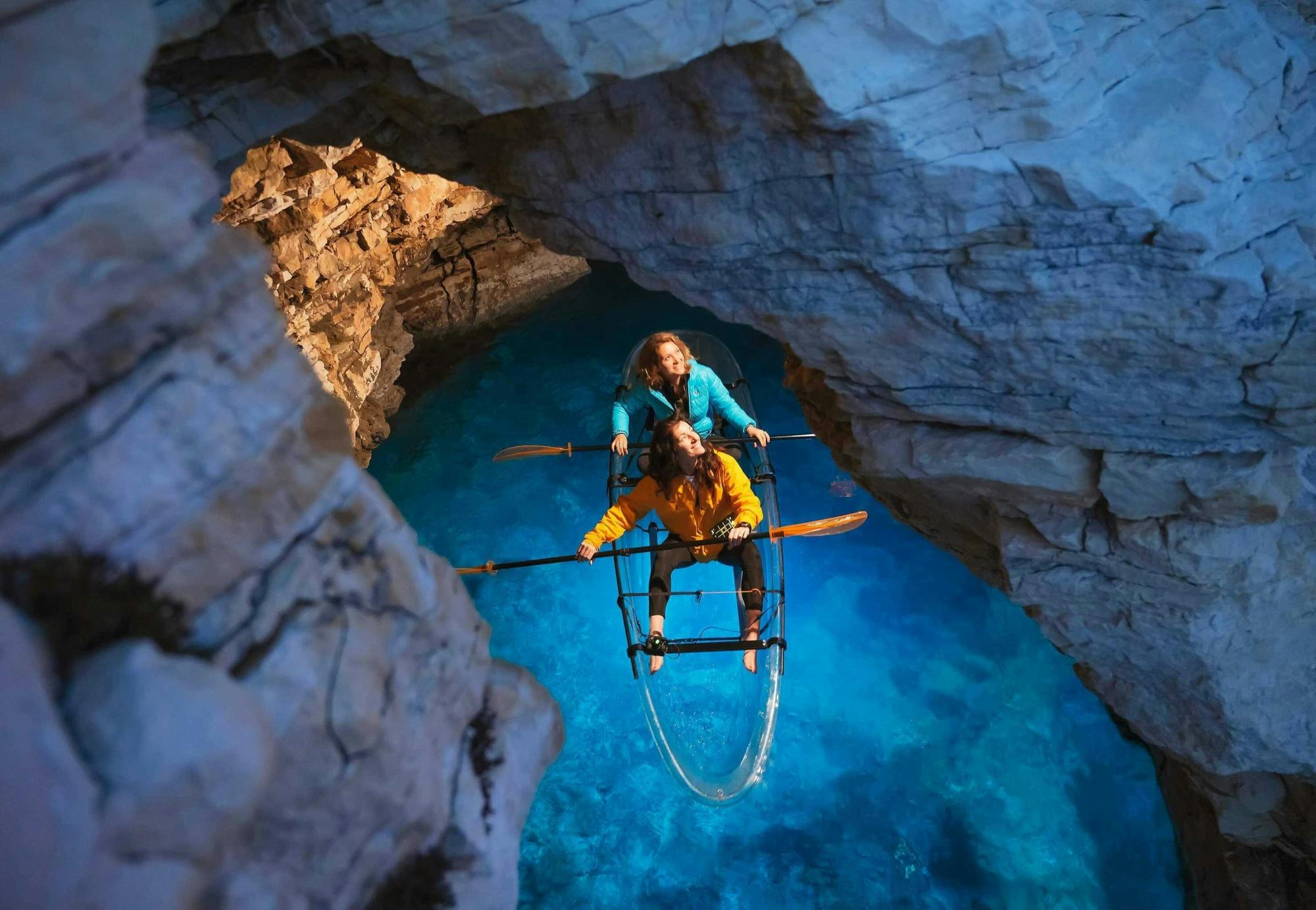 Half-day see-through kayak tour from Histria Beach