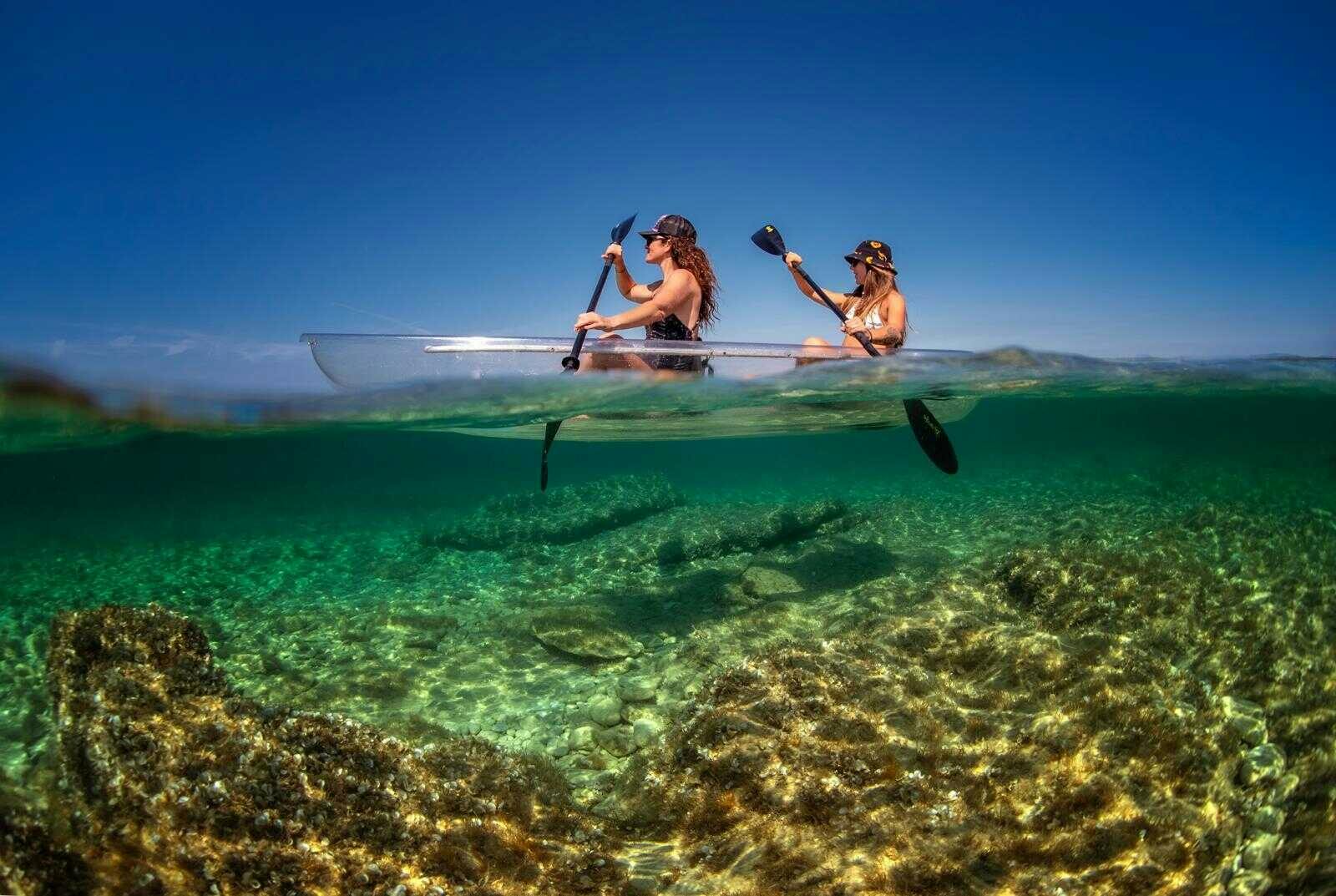 Half-day see-through kayak tour from Histria Beach