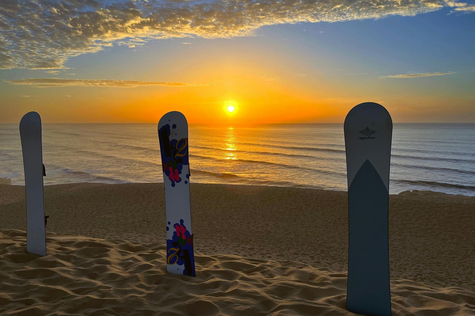 Atlantic coast tour and Timlalin Dunes sand-boarding session