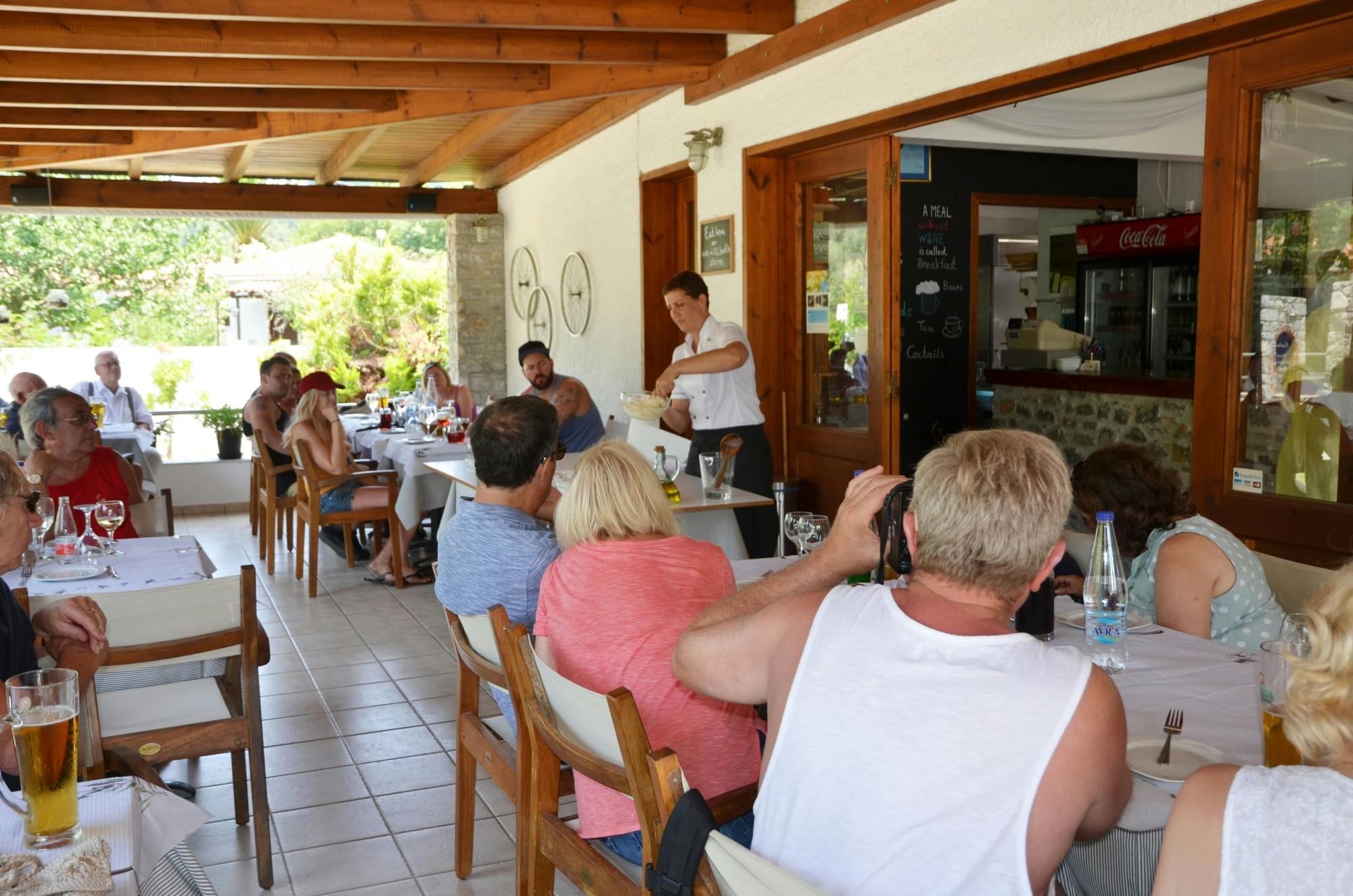 Skiathos dog shelter visit, hill walk and Greek cooking tour