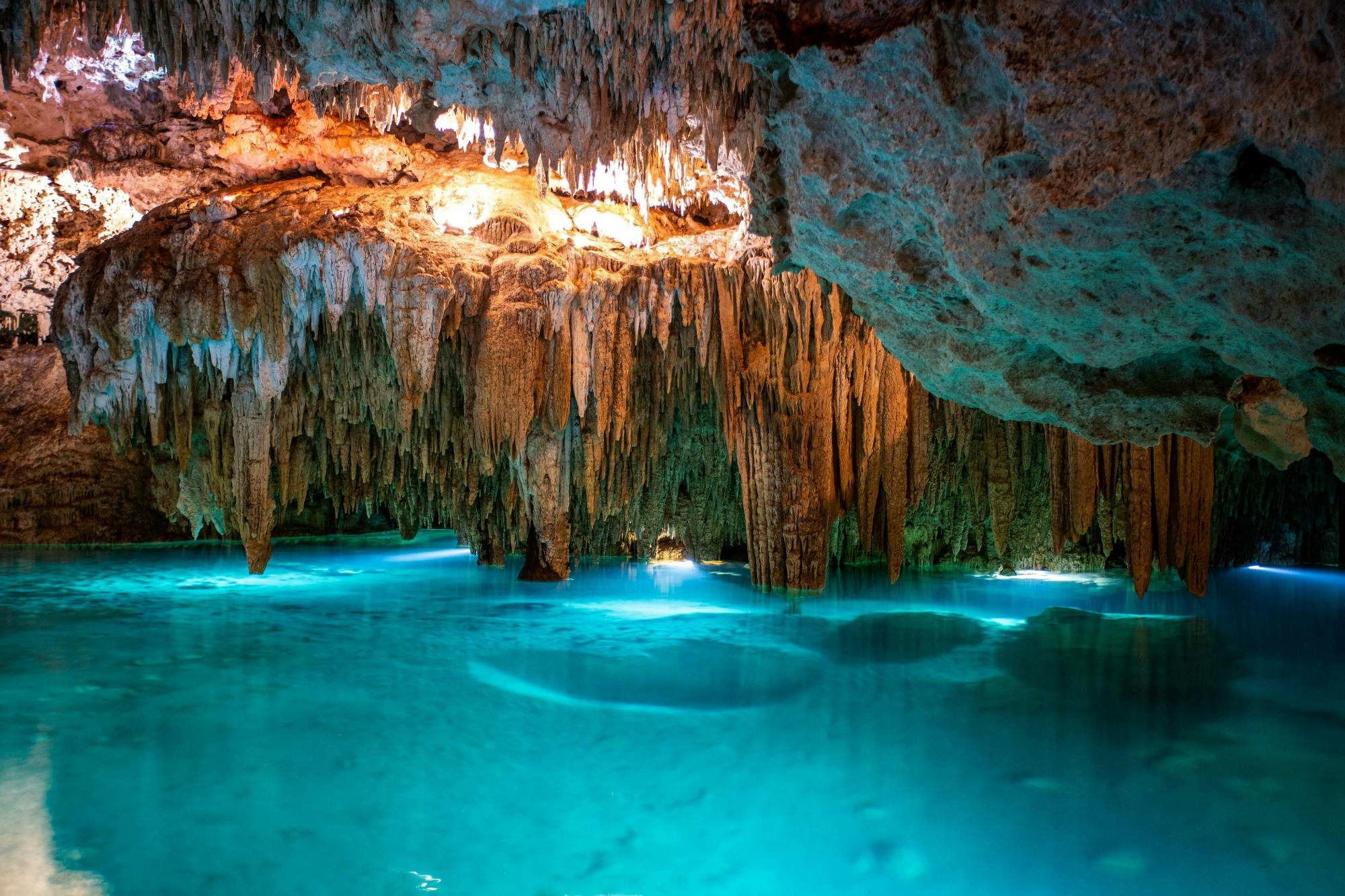 Tulum, cenote swim, turtle snorkelling and beach club combo tour