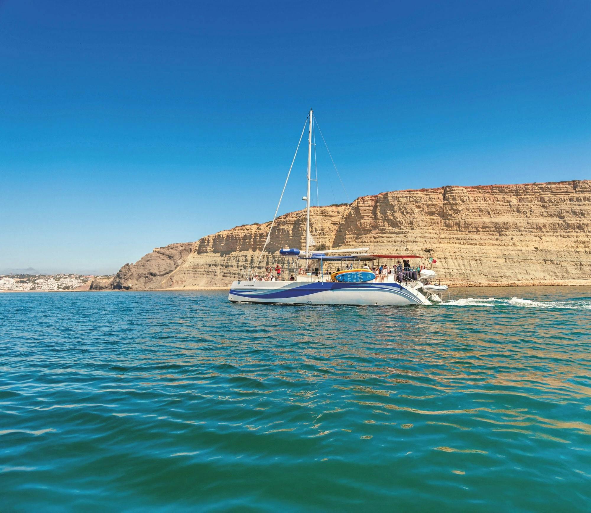 Benagil Cave catamaran cruise ticket with brunch from Vilamoura