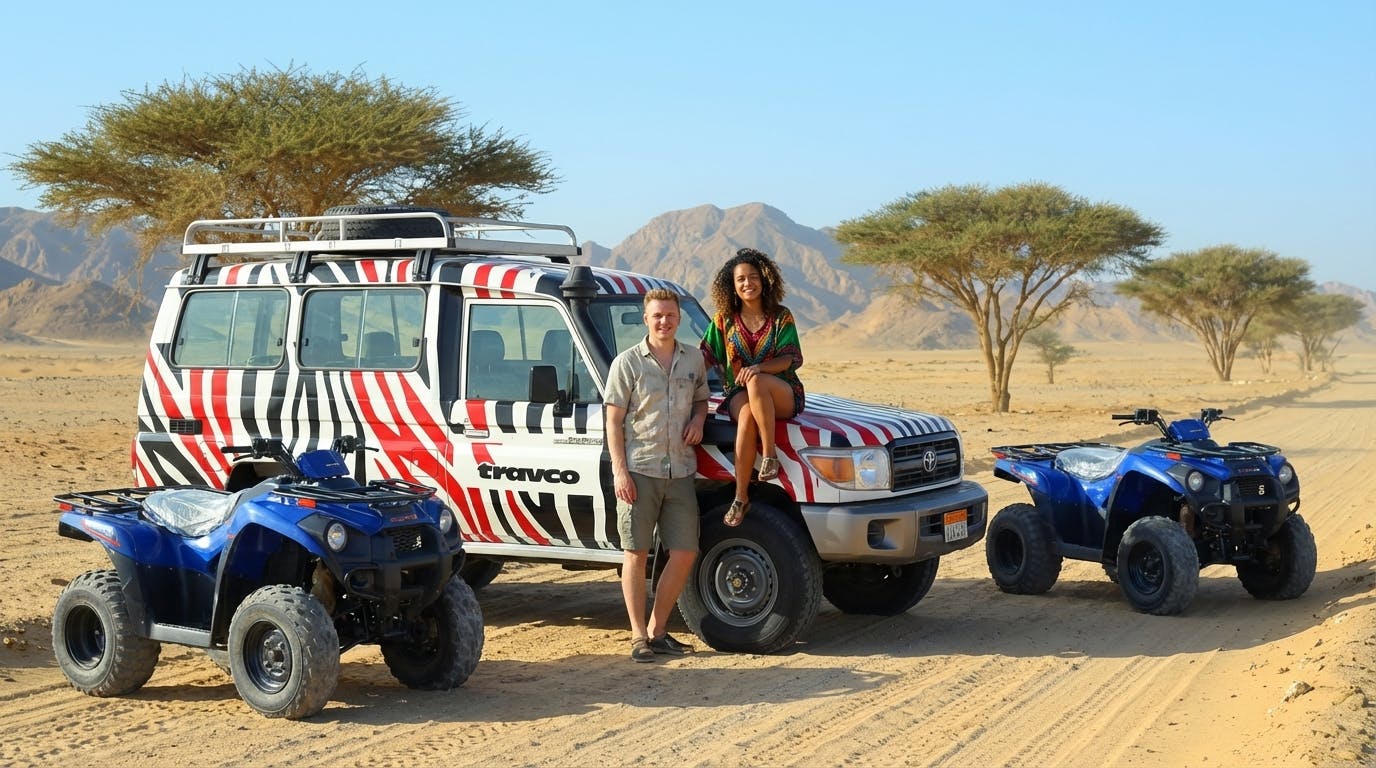 Przygoda na quadach premium z beduińskim jedzeniem i herbatą w Sharm