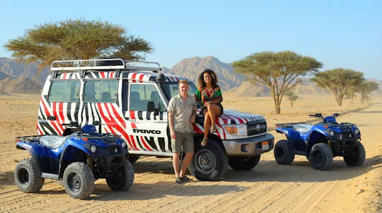 Aventure en quad haut de gamme avec repas et thé bédouins au départ de Sharm