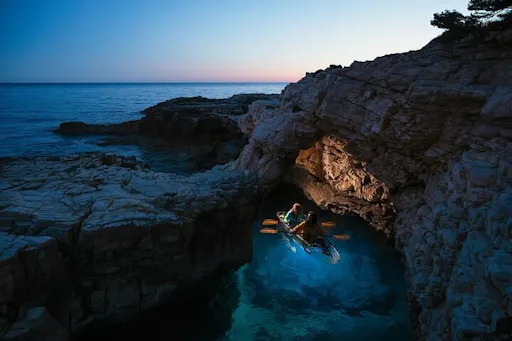 LED kayak night tour