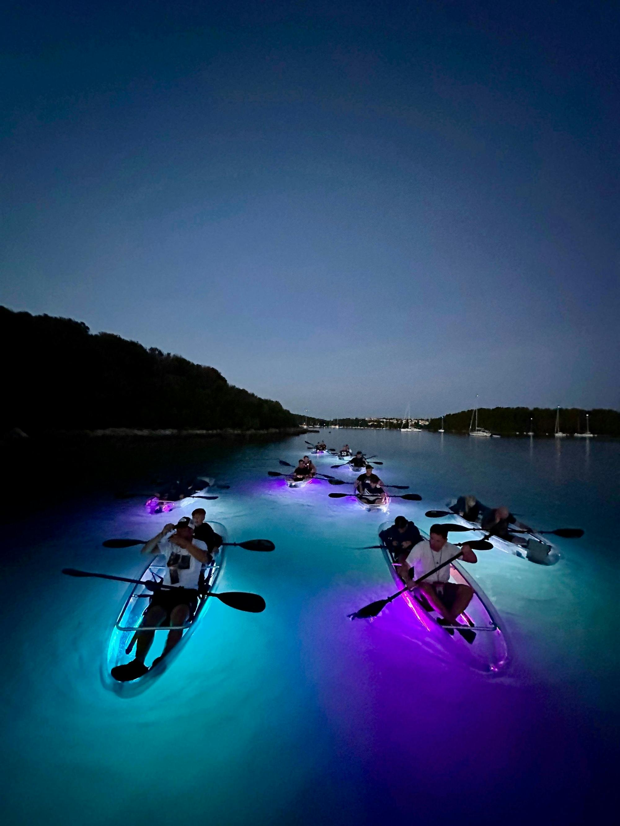 LED kayak night tour