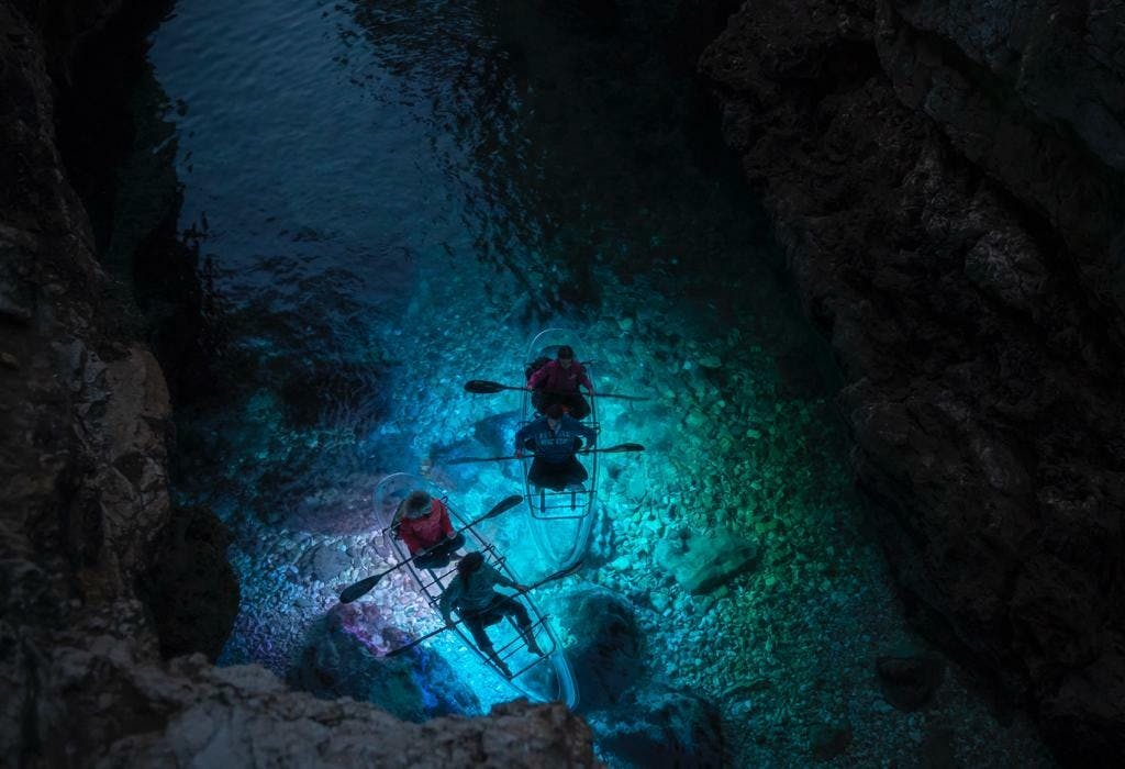LED kayak night tour