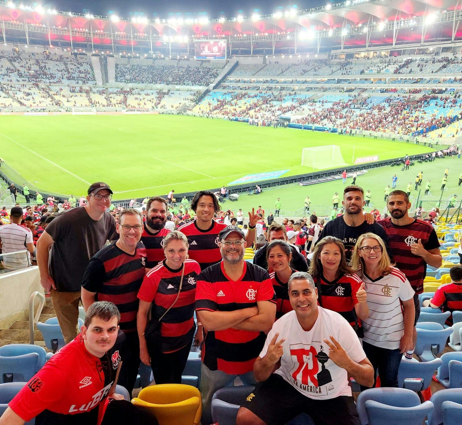 Mecz piłki nożnej Rio de Janeiro Flamengo na stadionie Maracanã