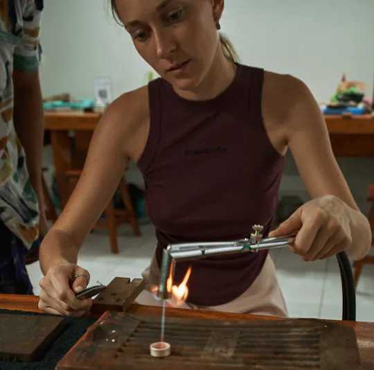 Hands-on silver jewellery workshop in Canggu