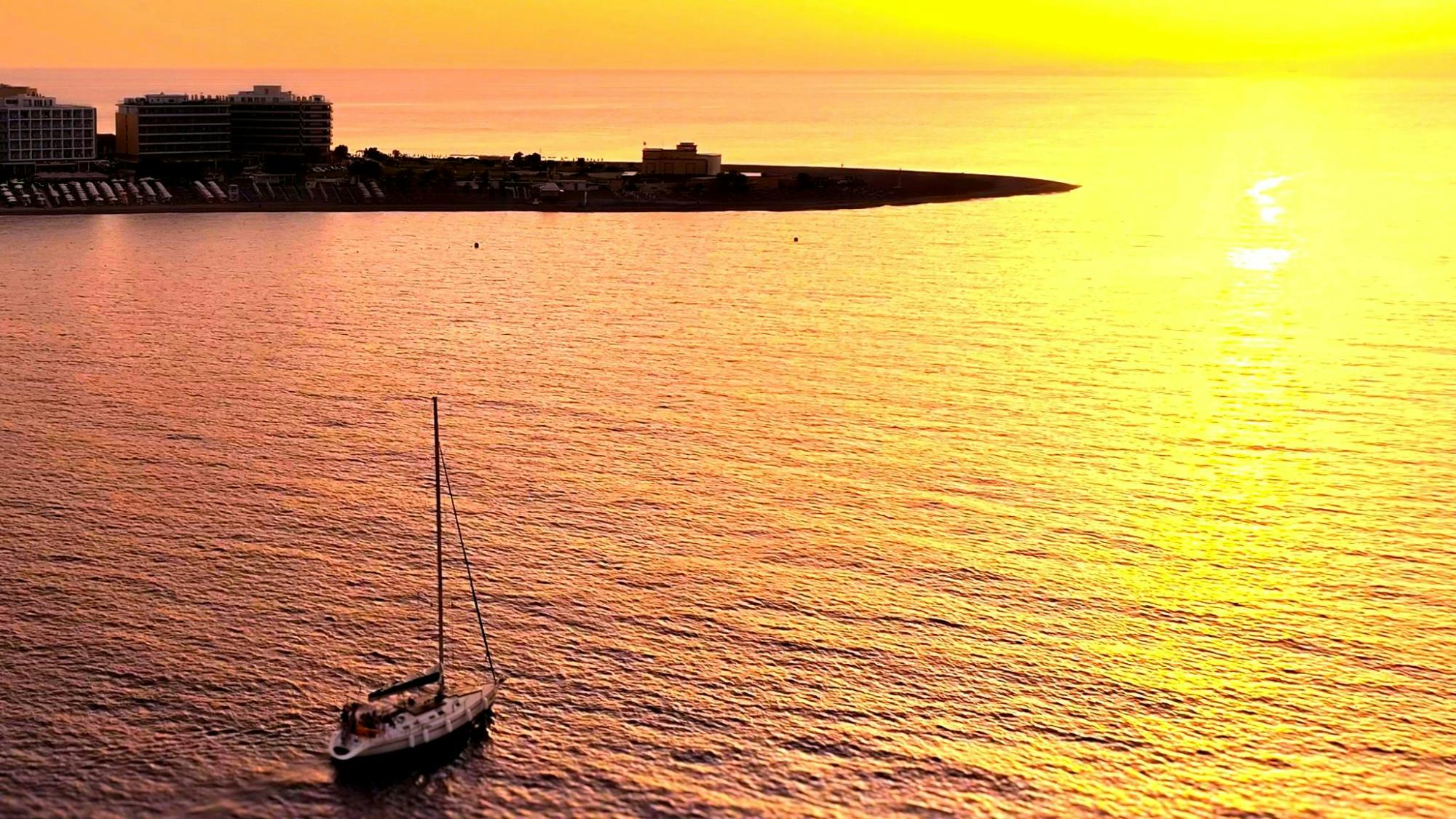 Private sunset cruise from Rhodes with transfer and dinner