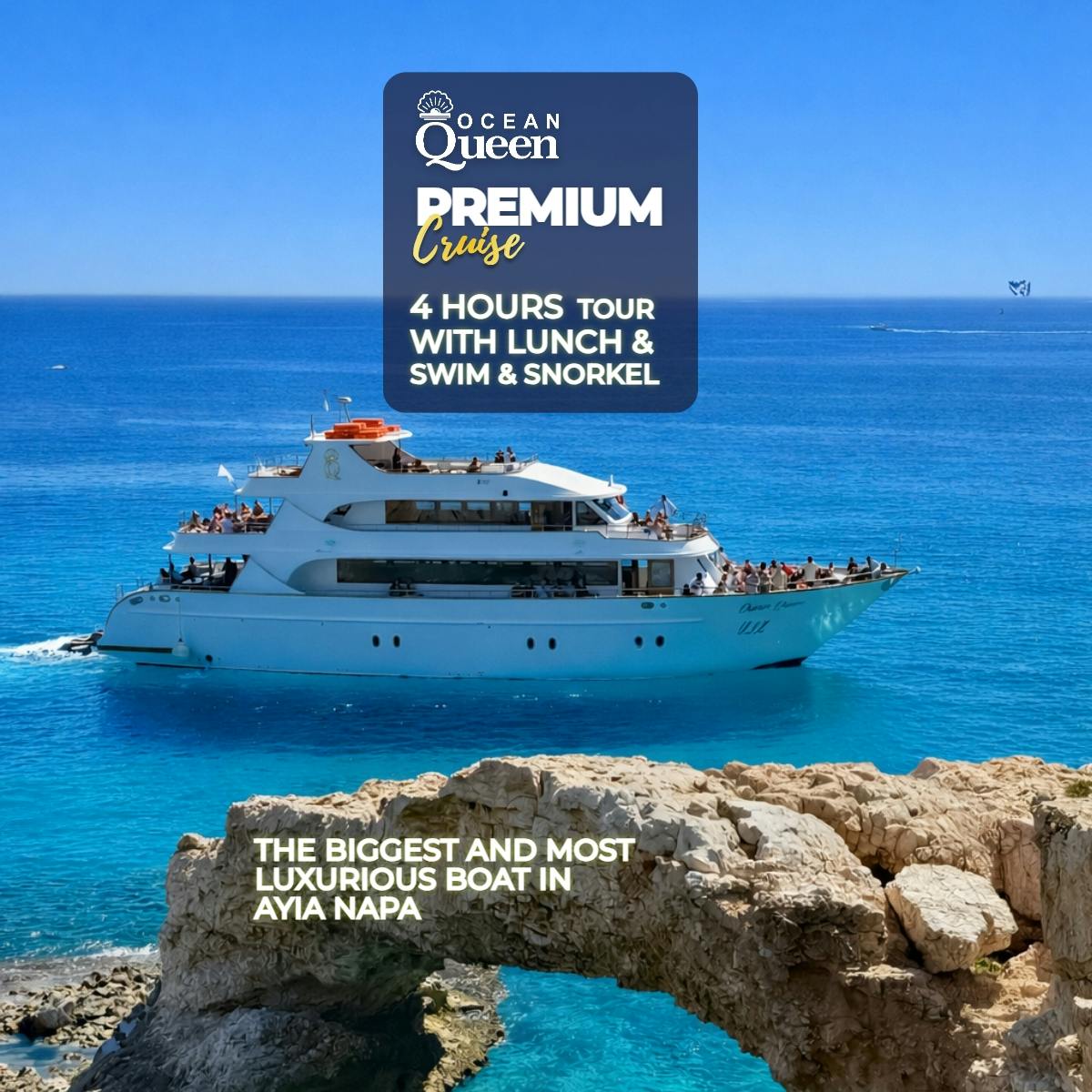 Crociera costiera di mezza giornata con pranzo e soste per il bagno a Ayia Napa