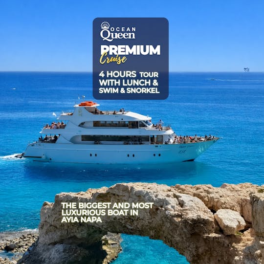 Half-day coastal cruise with lunch and swim stops in Ayia Napa