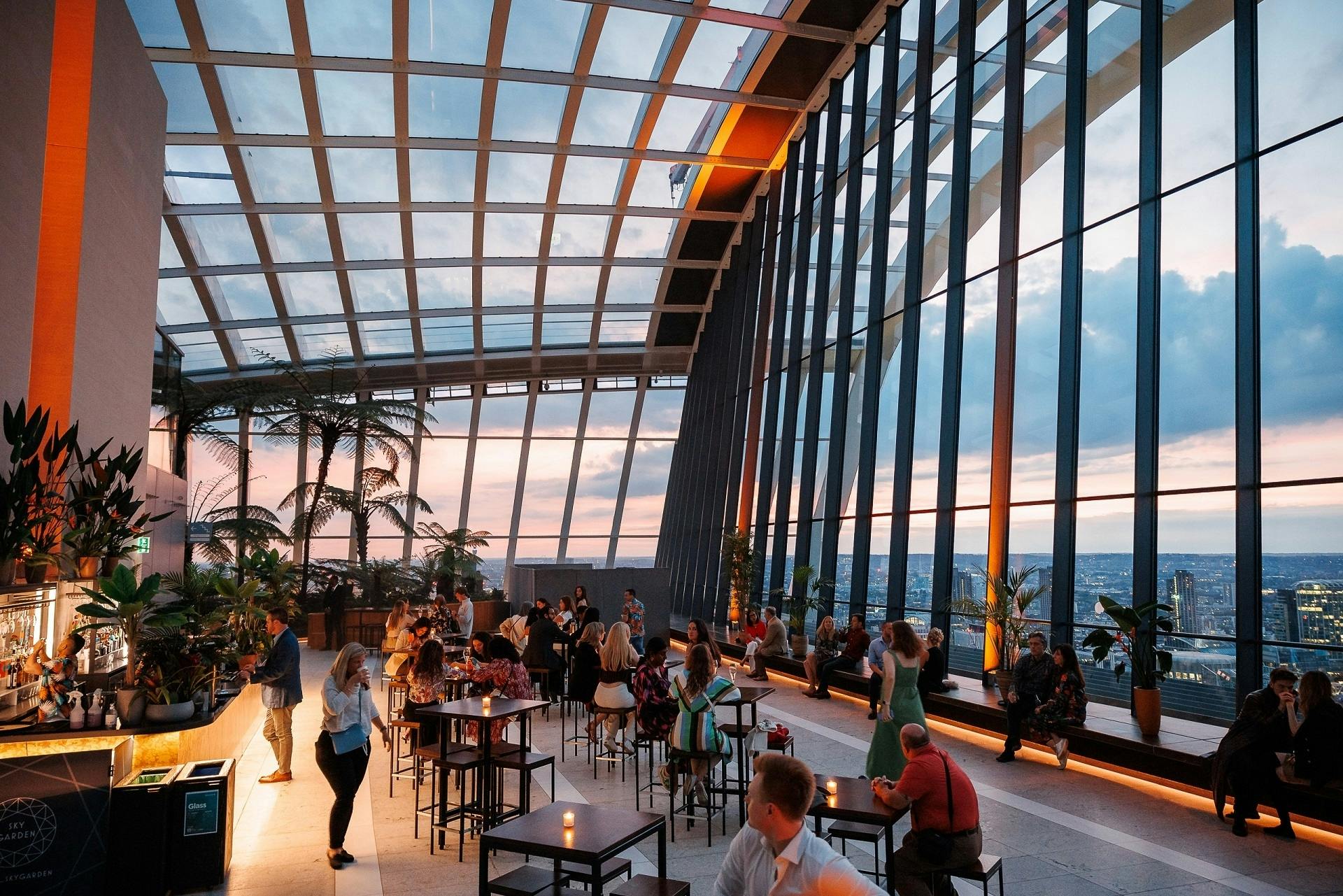 Eintrittskarte für den London Sky Garden mit Abendessen und Audioguide