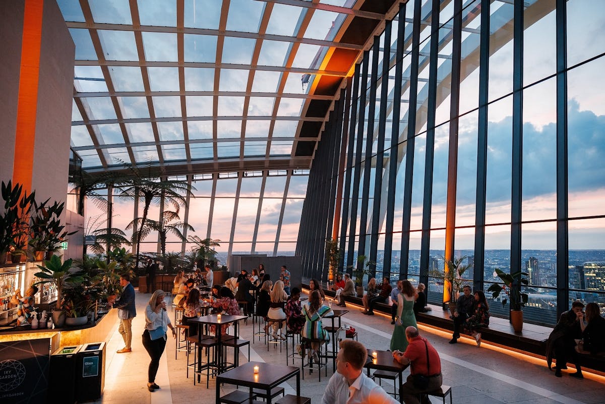 Ticket voor de Sky Garden in Londen, inclusief Italiaans diner en audiogids