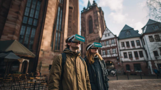 Frankfurt old town VR tour with time travel experience