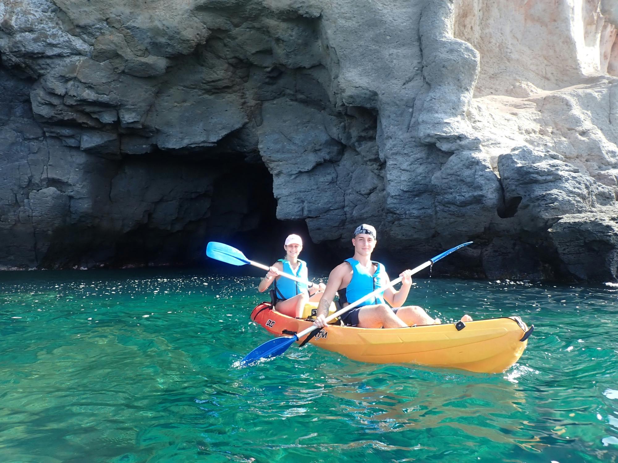 Kayaking adventure with cave exploration in Gran Canaria