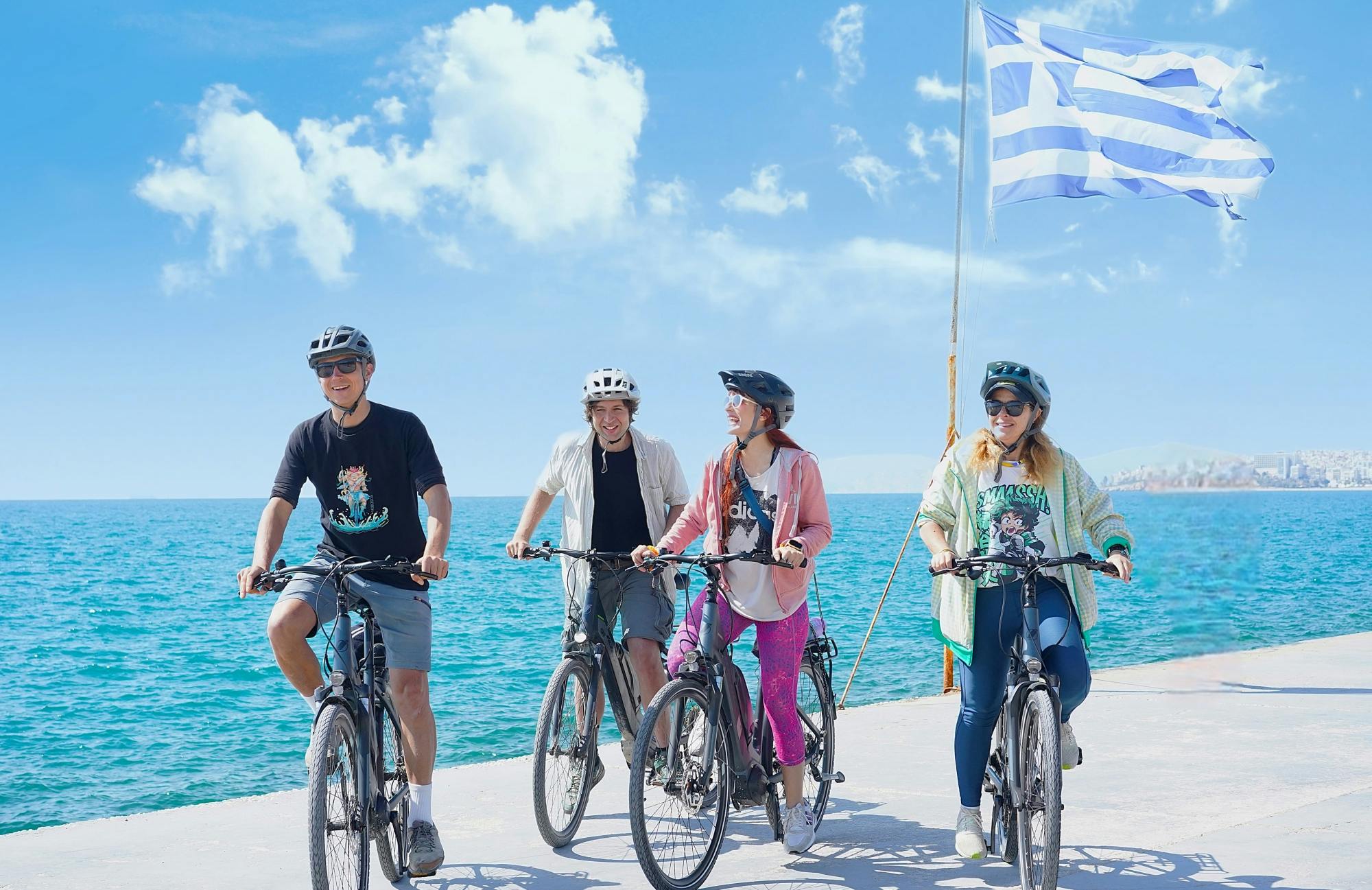 Radtour an der Küste von Athen