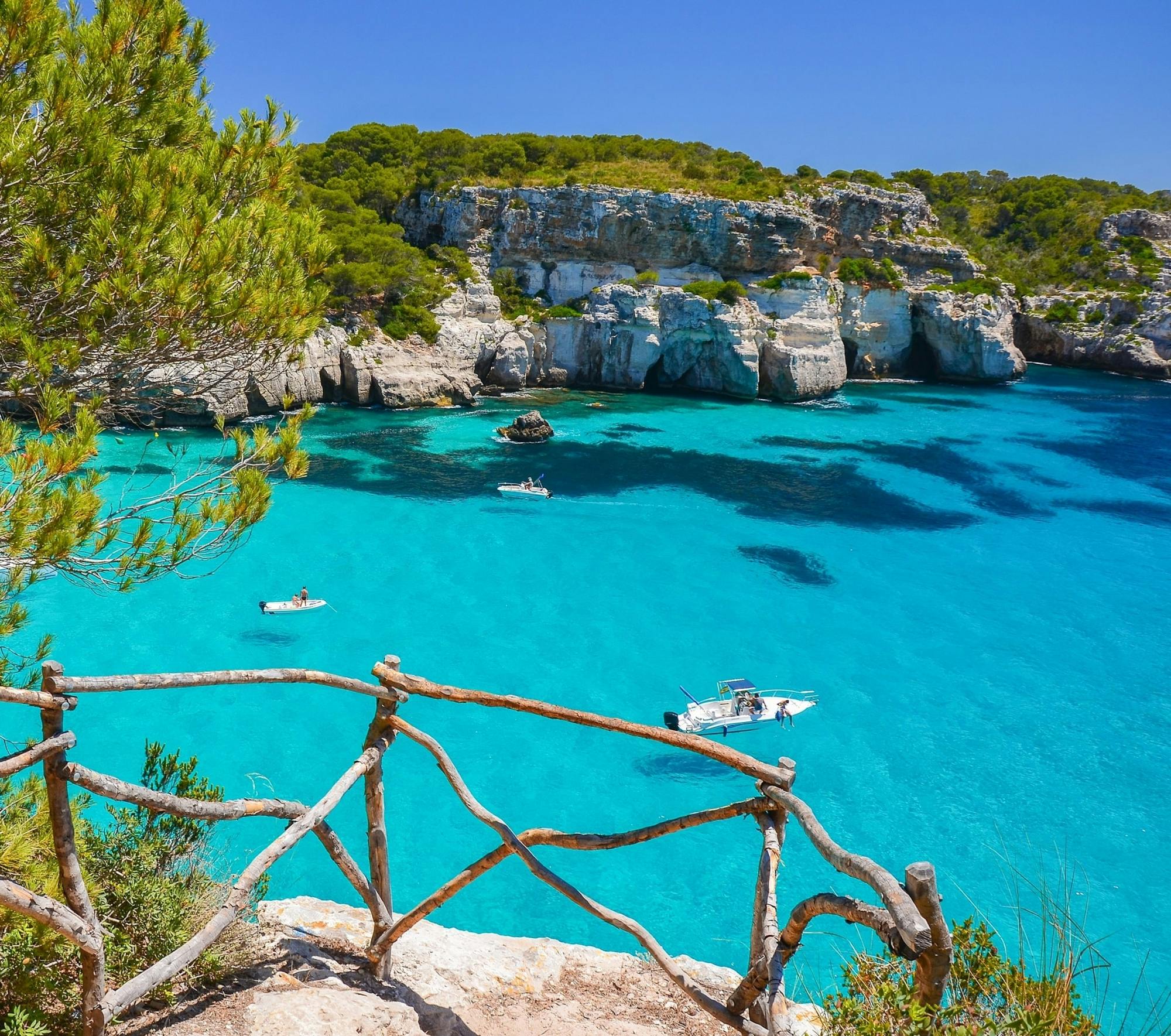 South-west Menorca cruise with paella lunch