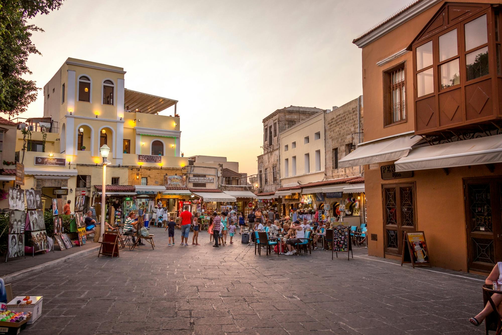 Rhodes Town by night transfer