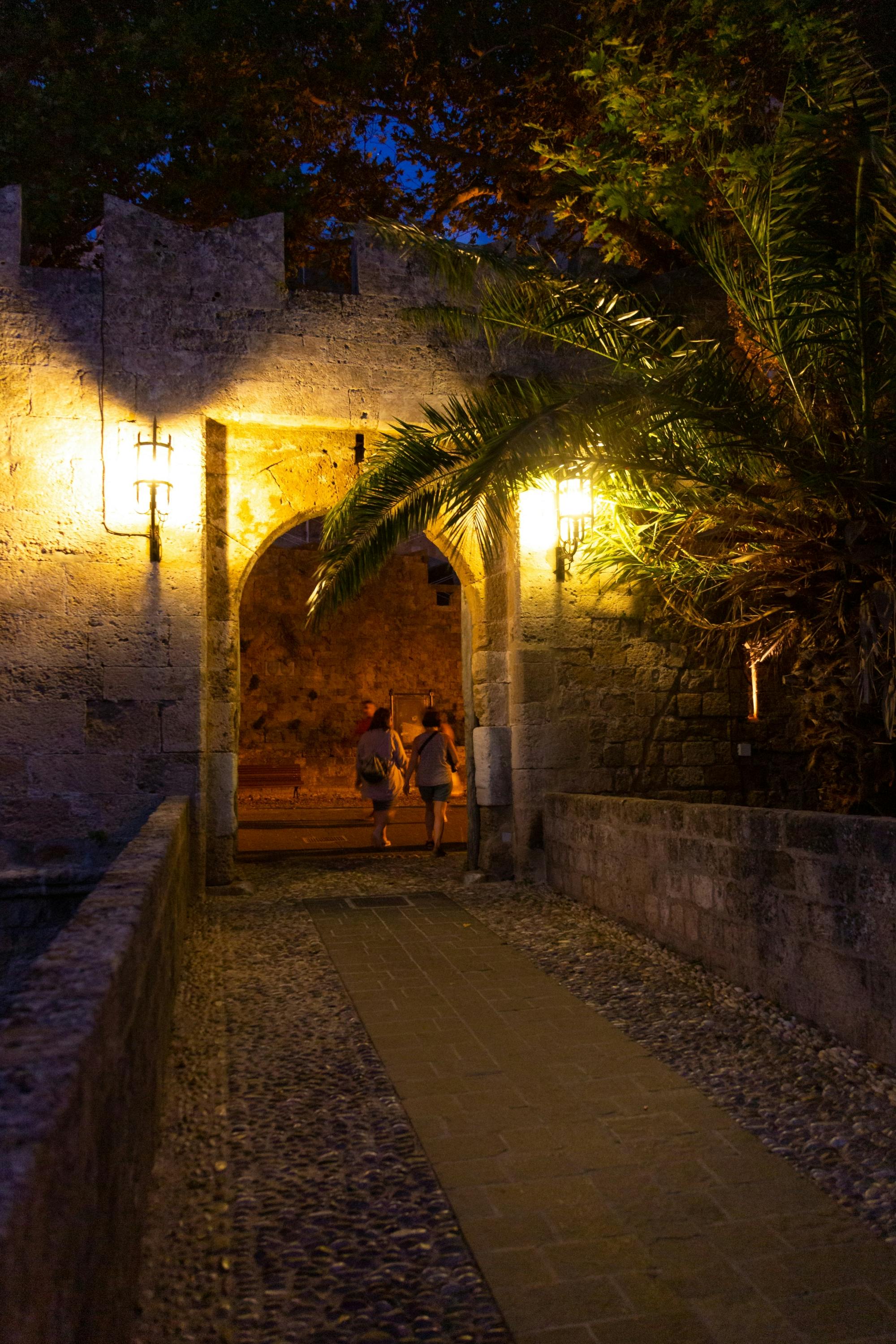 Rhodes Town by night transfer