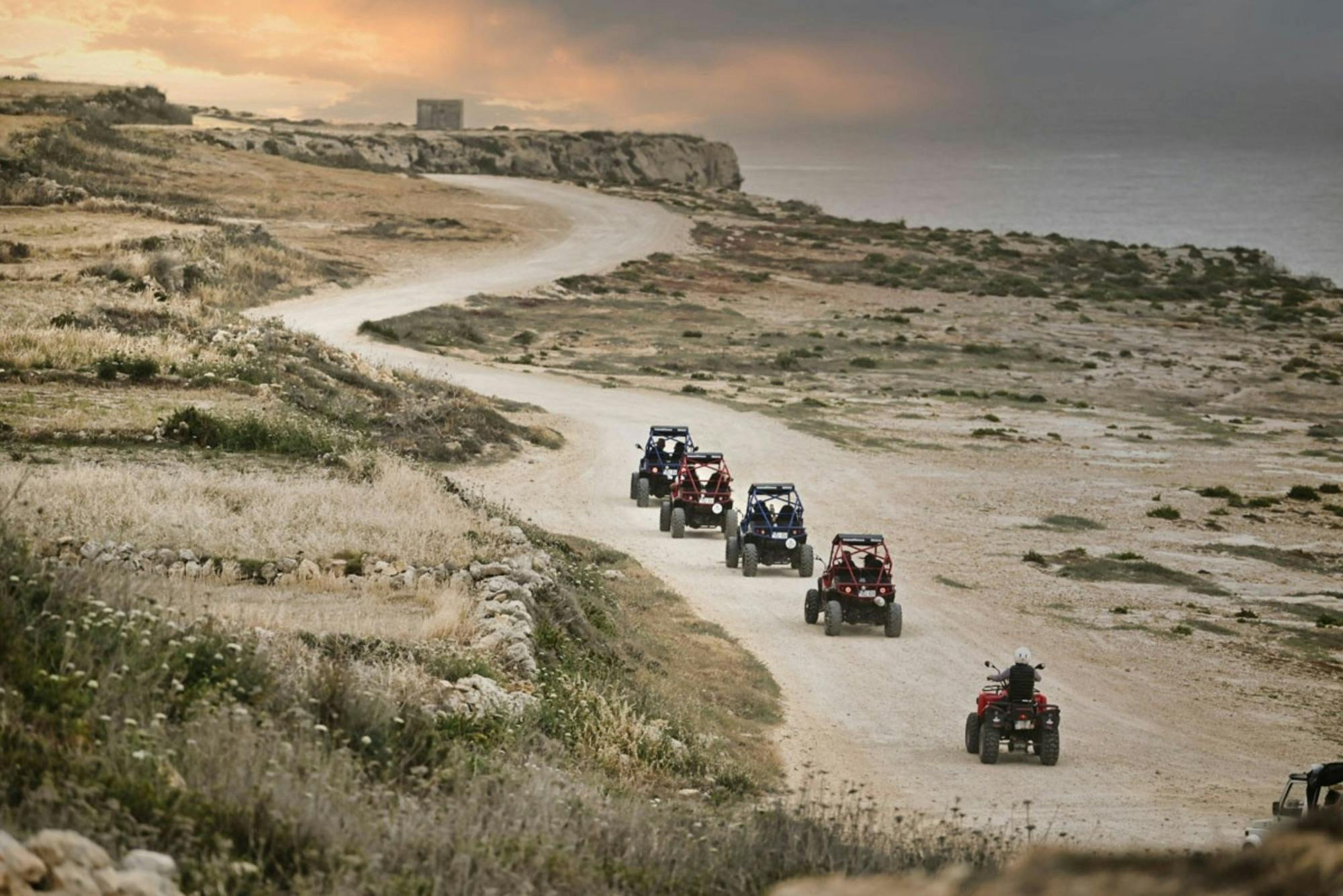 Gozo sunset buggy tour with swimming in Comino