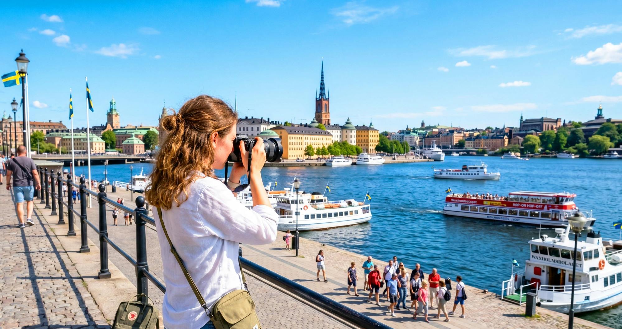 Entrada combinada a Estocolmo con autobús hop-on hop-off y visita en barco