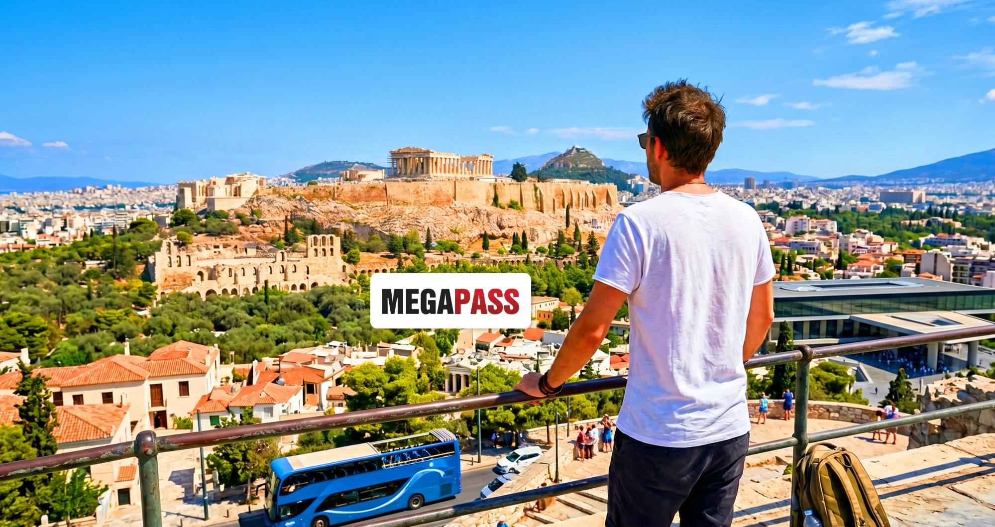 Acropolis and Acropolis Museum pass with hop-on hop-off bus