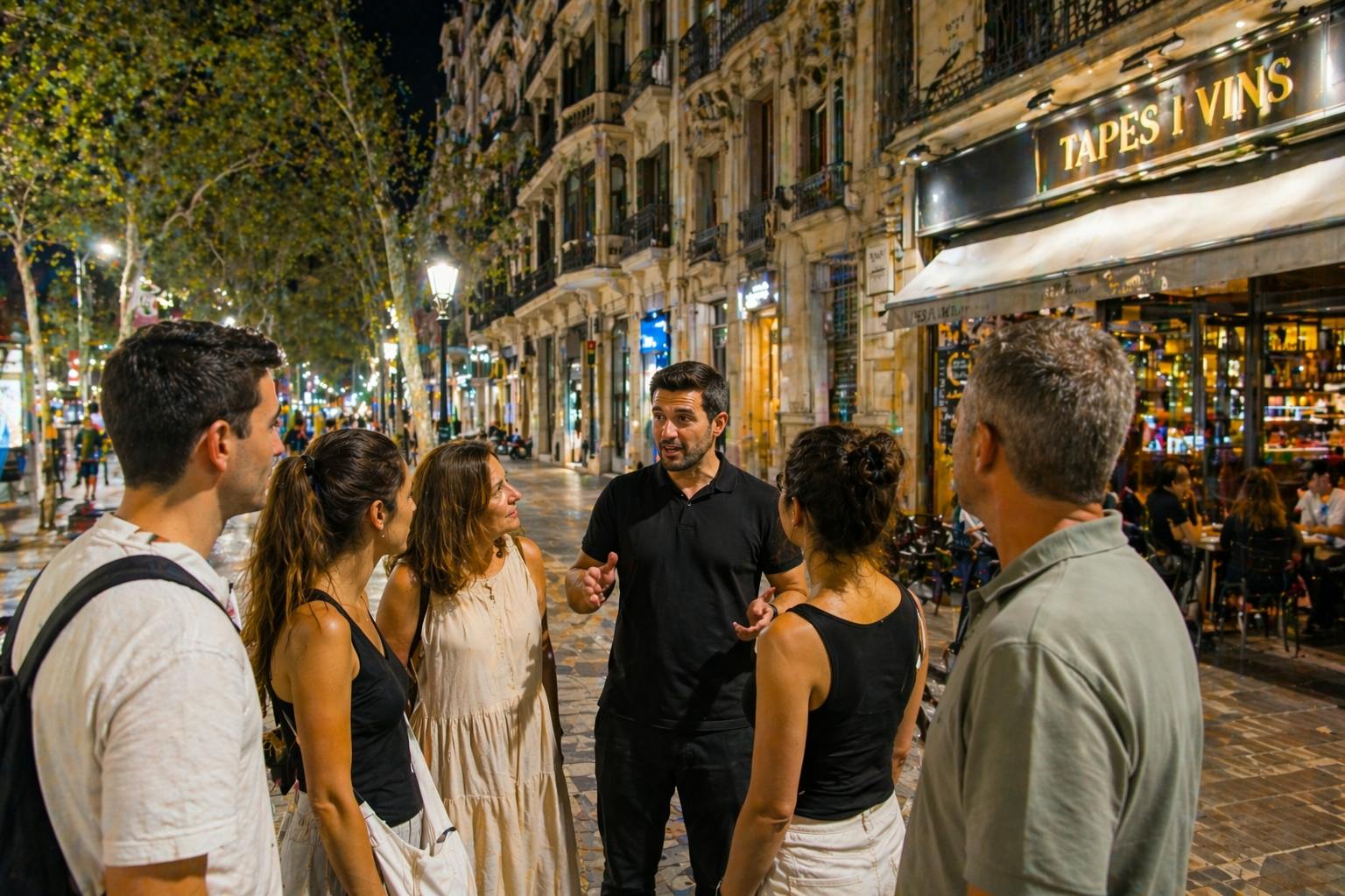 Night tapas walking tour in Barcelona Modernist Area with dinner