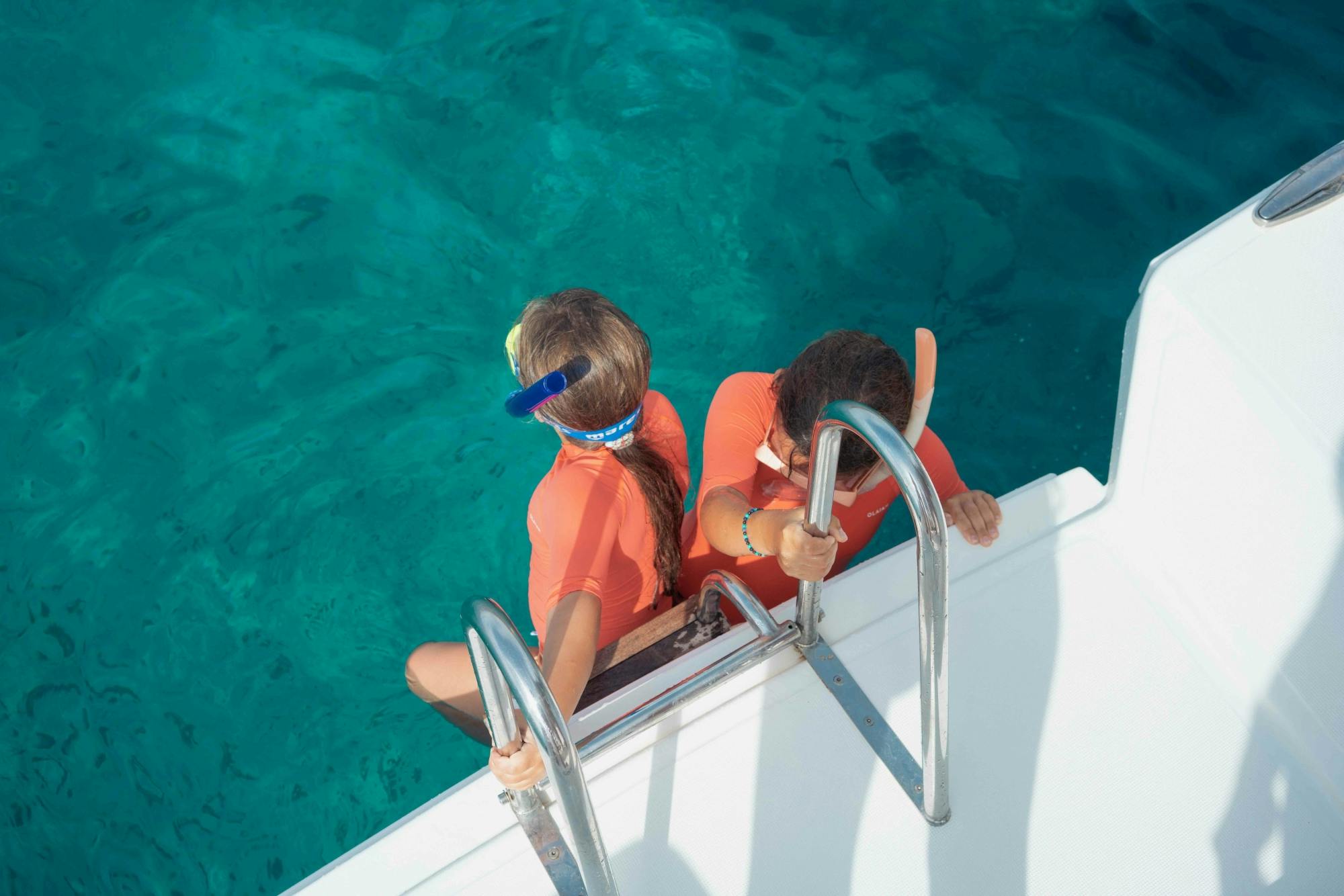 Costa Smeralda catamaran cruise with swim stops and lunch