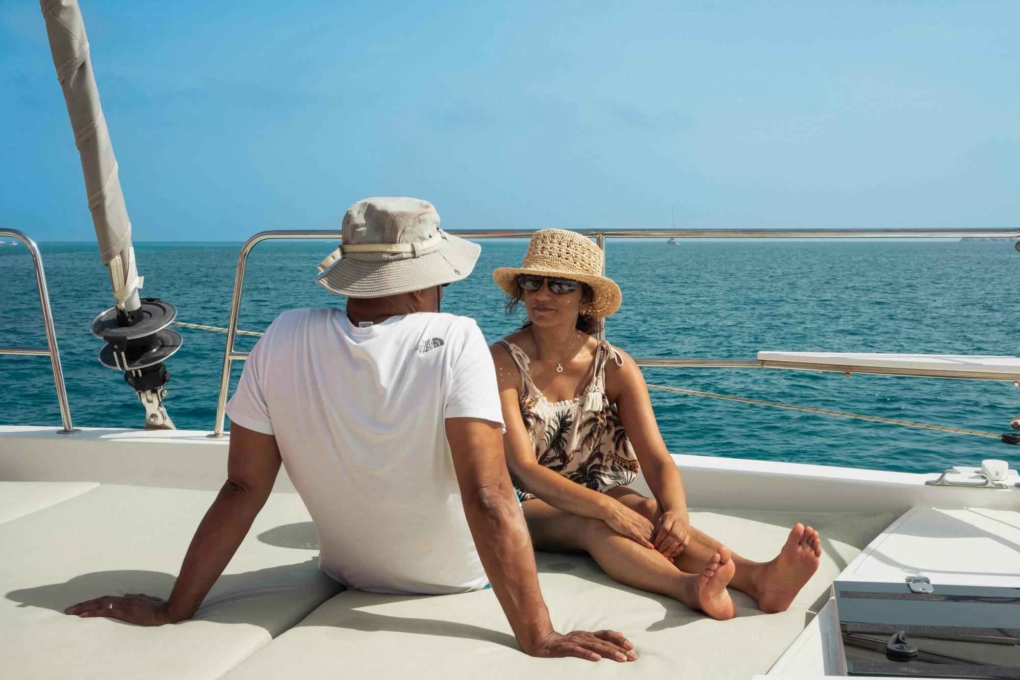 Costa Smeralda catamaran cruise with swim stops and lunch