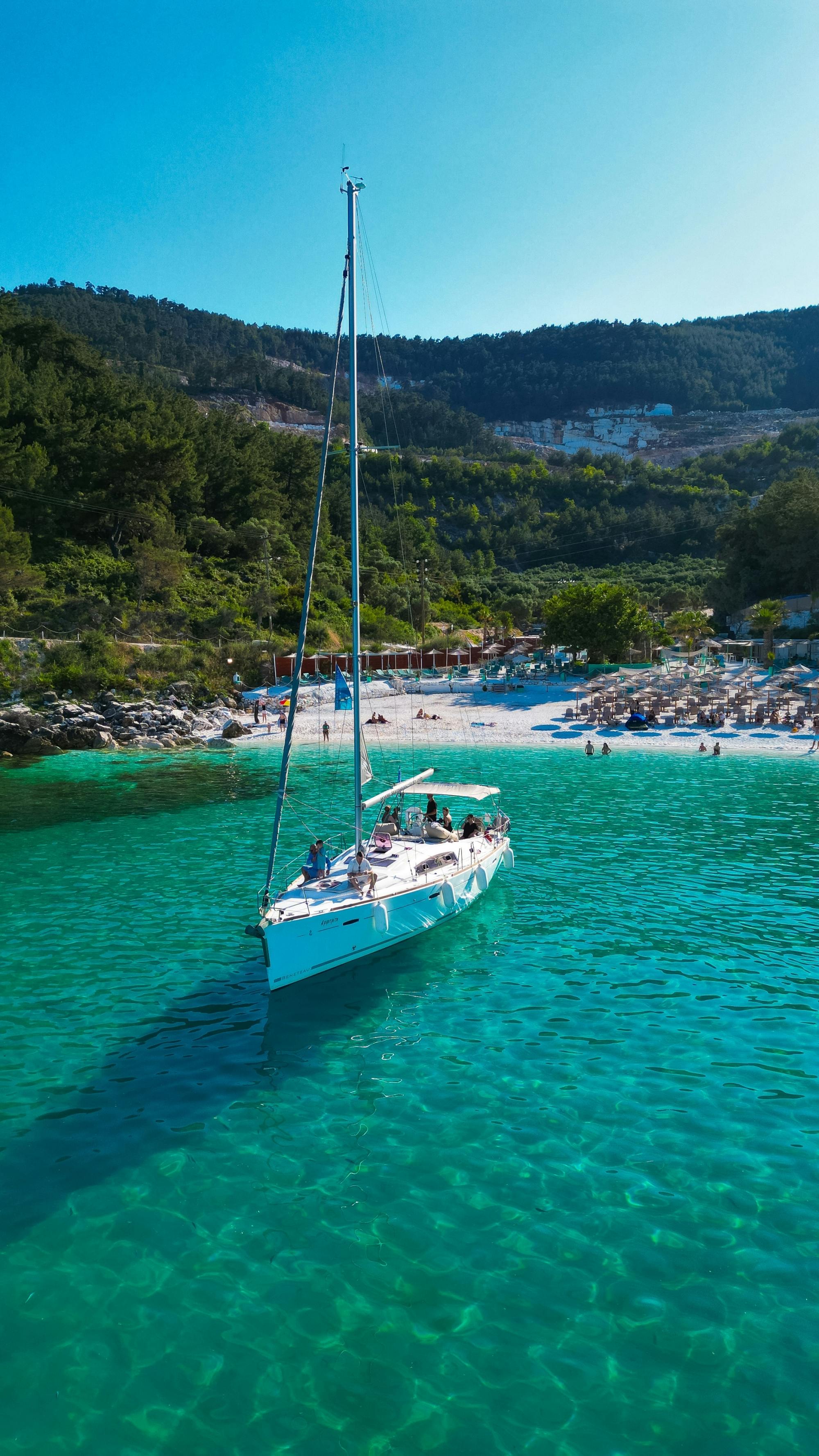 Thassos luxury yacht cruise from Alexandra Beach