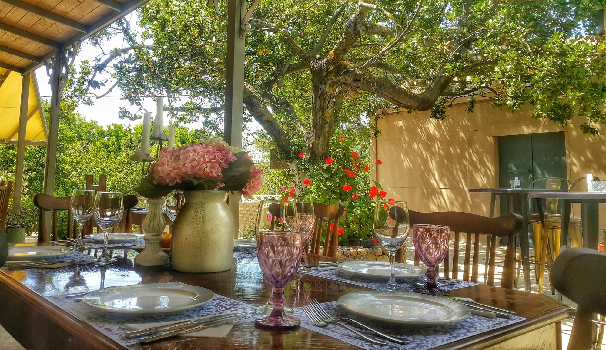 Bezoek aan de biologische boerderij en het restaurant En Kefallinia