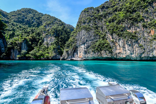 Full-day Phi Phi and Bamboo Islands power catamaran tour from Khaolak