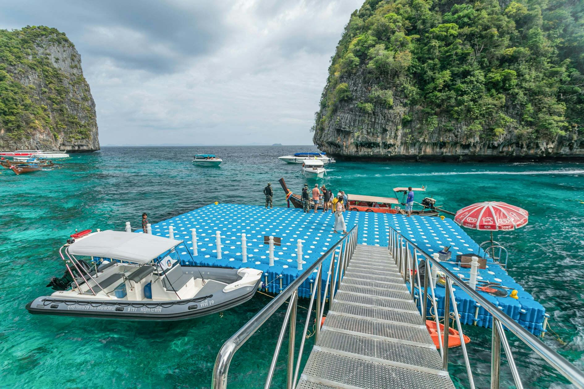 Full-day Phi Phi and Bamboo Islands power catamaran tour from Phuket