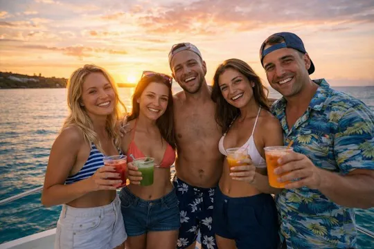 Croisière au coucher du soleil en République dominicaine depuis Bayahibe avec DJ en direct