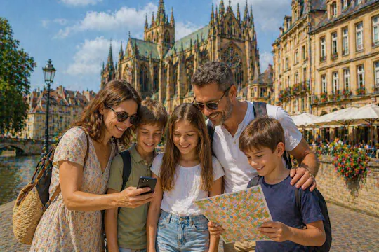 Metz city outdoor mystery game in the historic centre