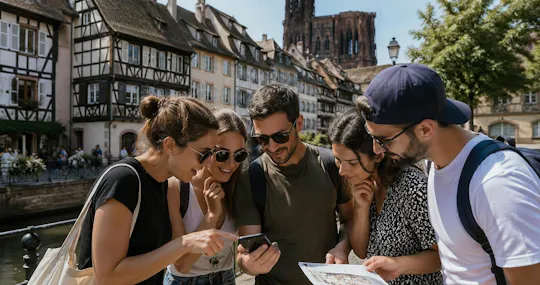 Strasbourg city outdoor mystery game in the historic centre